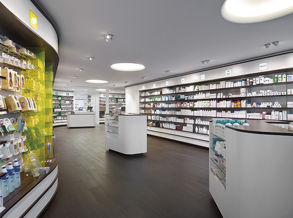 interiors pharmacy design brand identity organic architecture