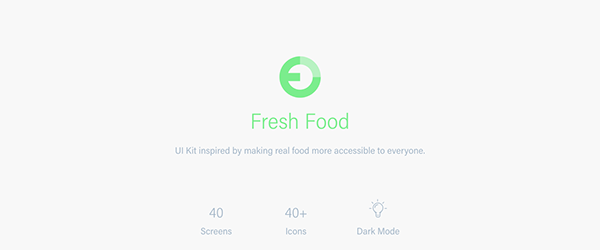 Fresh Food UI Kit for Adobe XD