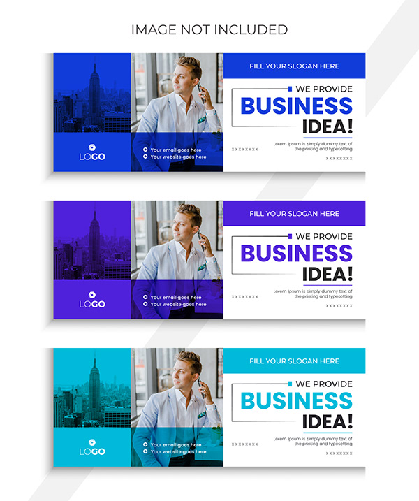 Modern corporate business Facebook cover design,