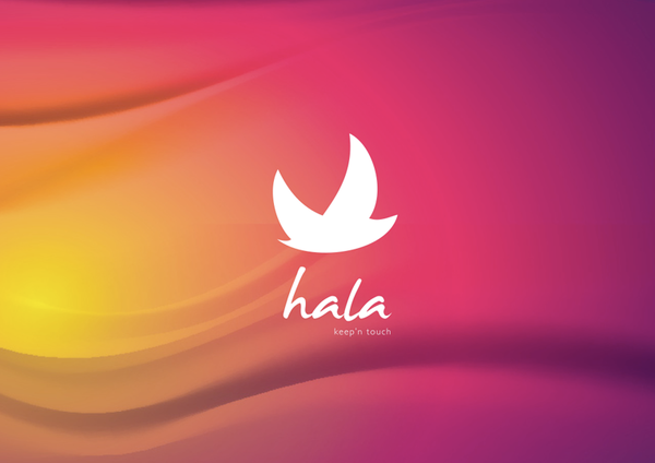 hala identity logo bird communication Telecommunication wireless package stationary Livery uniform mobile arabic digital