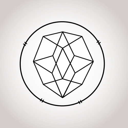 geometric logo Prometheus hand