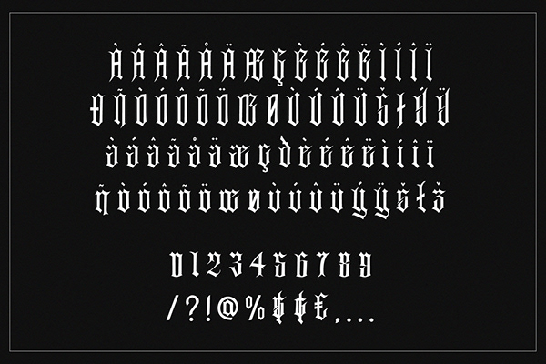 FREE FONT - Barisone Blackletter Typeface