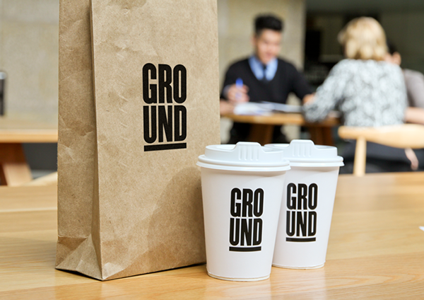 ground  Cafe Design Rebrand environmental design