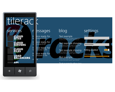 Rackspace design mobile windows phone