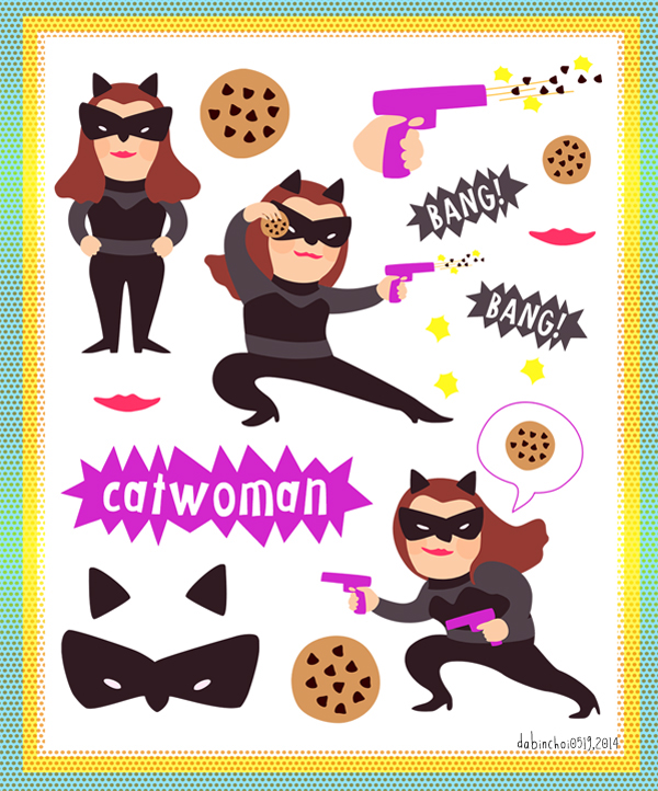 package design  SuperHero superman batman catwoman wonderwoman Layout tshirts stickers Action Figures