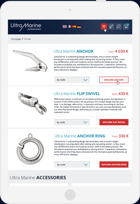 anchor luxury anchor Responsive prague flat design e-shop eshop steel pixelterier