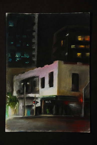city cityscape oil on canvas