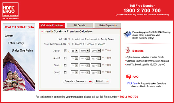 Hdfc Ergo Health Insurance Premium Chart