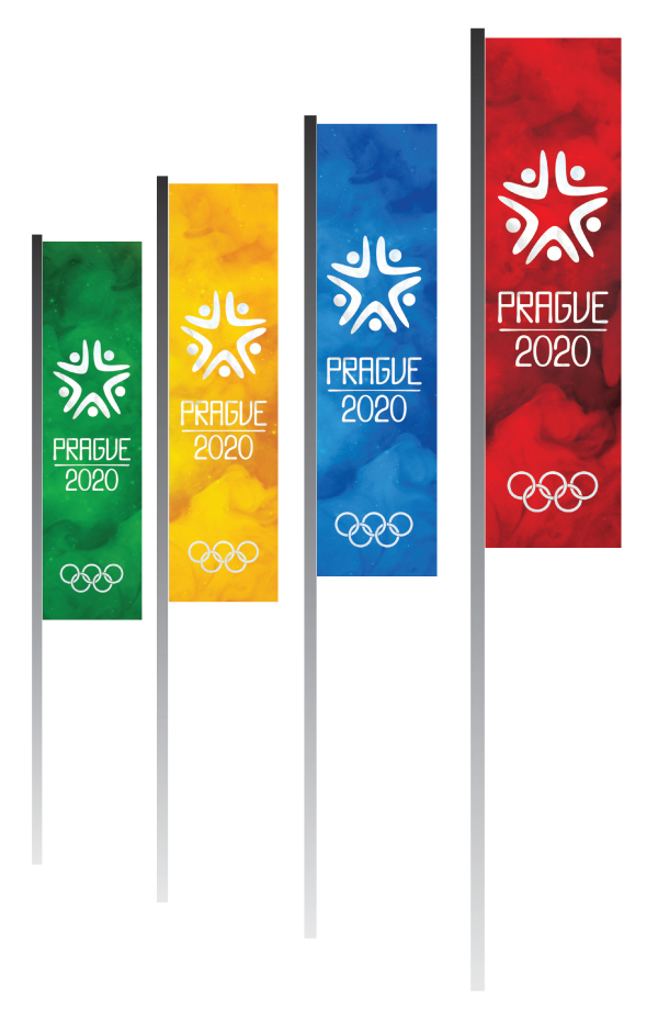 prague Czech Republic olympic Olympics pictogram pictograms banner banners logo brand identity culture communication International Medal torch stadium Mascot ladi ladislava