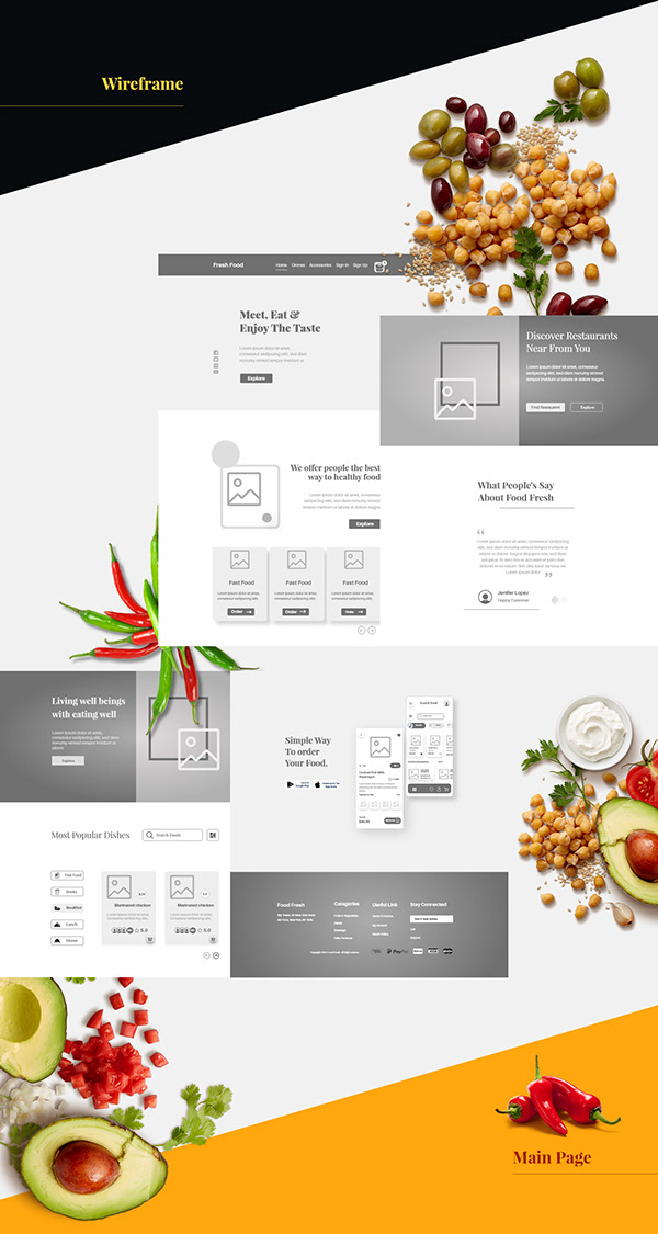 ui ux design - food web design