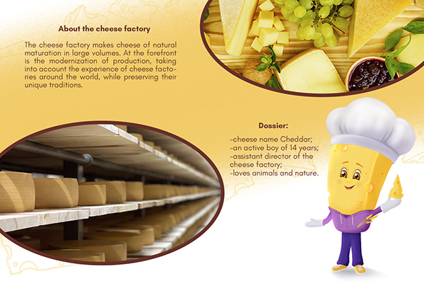 Character design for cheese factory. Illustration