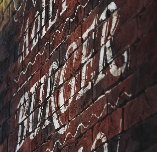 wall brick font lettering Script handmade chalk Chalkboard burger restaurant Food  ketchup wallpainting wall art