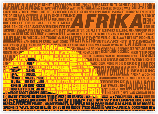 typography design postcard africa Afrika