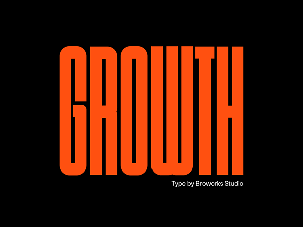 GROWTH - Sans Serif Condensed Typeface