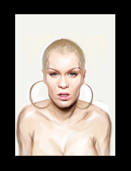 Jessie J  portrait  white Singer