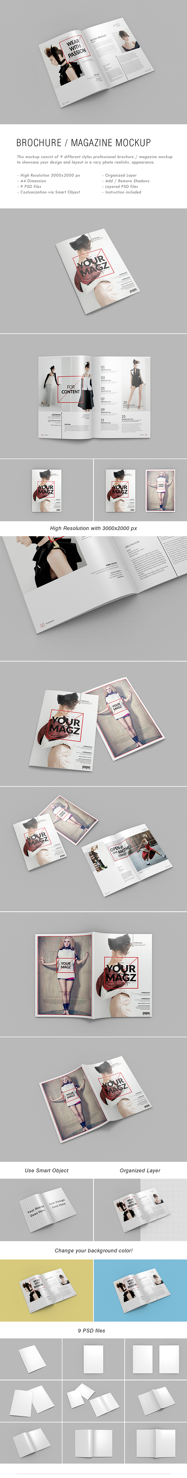 Brochure / Magazine PSD Mock-Ups