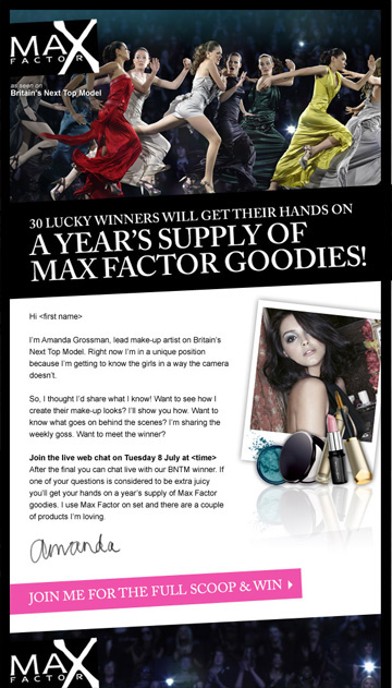 Max Factor BNTM p&G SixandCo makeup UK Living