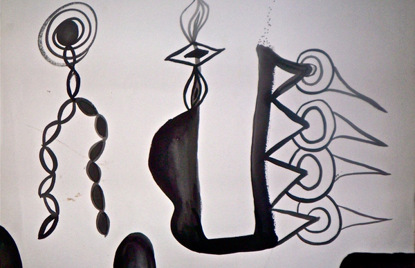 art school drawings art sumi charcoal pen pencil sepia ink India ink Sumi ink oxgall