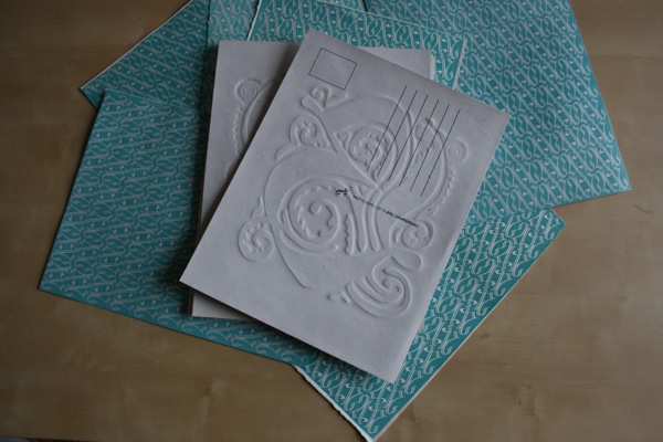 linocut postcards pattern ornament barcelona Lasercut ana types type  porto  Oporto Portugal fbaup FBAUB linoleum  tradicional printing  printing  emboss  relief