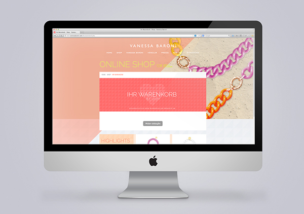 Onlineshop  screendesign  jewelry design  website