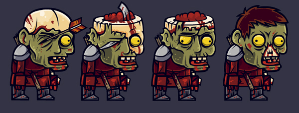 viking undead zombie skeleton warrior vector characters Hero oneappleinbox