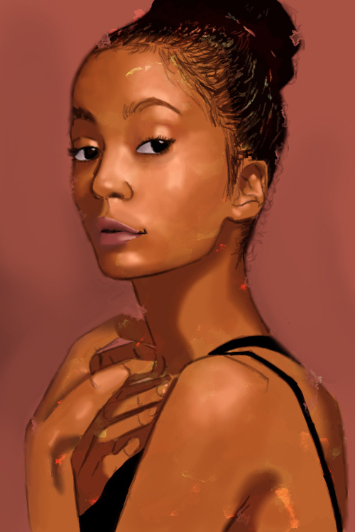 Black women CLIP STUDIO PAINT Digital Art  digital illustration ILLUSTRATION  portrait Portraiture women