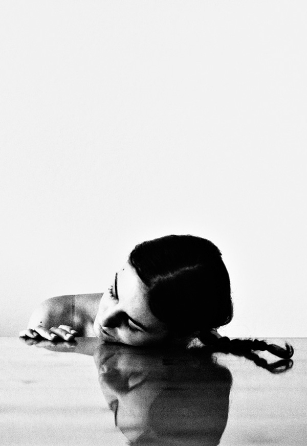 double Exposure black and white portrait self woman surrealism conceptual reflections mirror rocio montoya