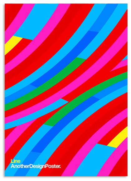 red pink yellow black blue green pixel poster spectrum colour helvetica graphic stripes Space  line motion curves spin bright prog
