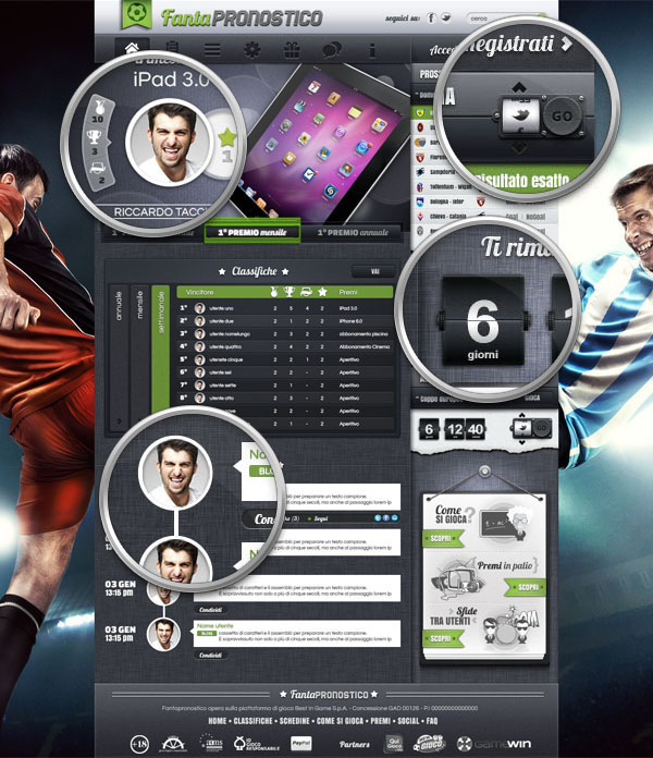 soccer Web Platform system betting creative Responsive webpage