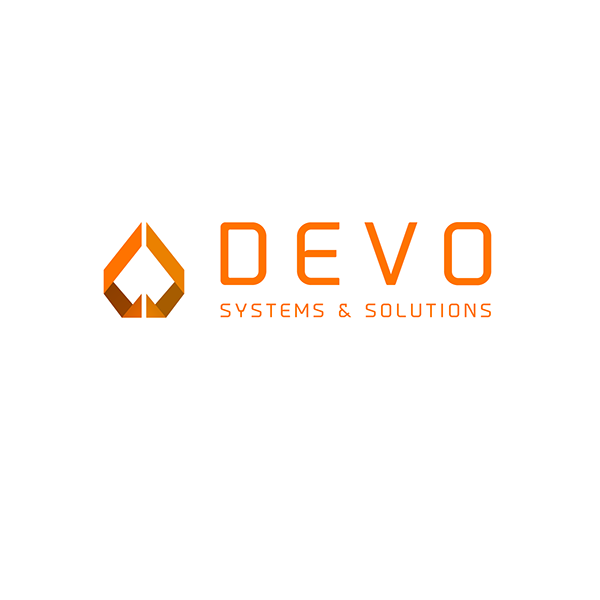 Logo Design devo IT Solutions Technology flame