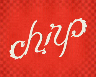 chirp Todd Weber ambigram identity logo Custom Lettering custom type feather Script ligature