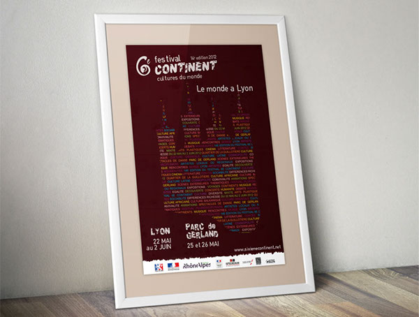 poster print festival affiche 6e Continent