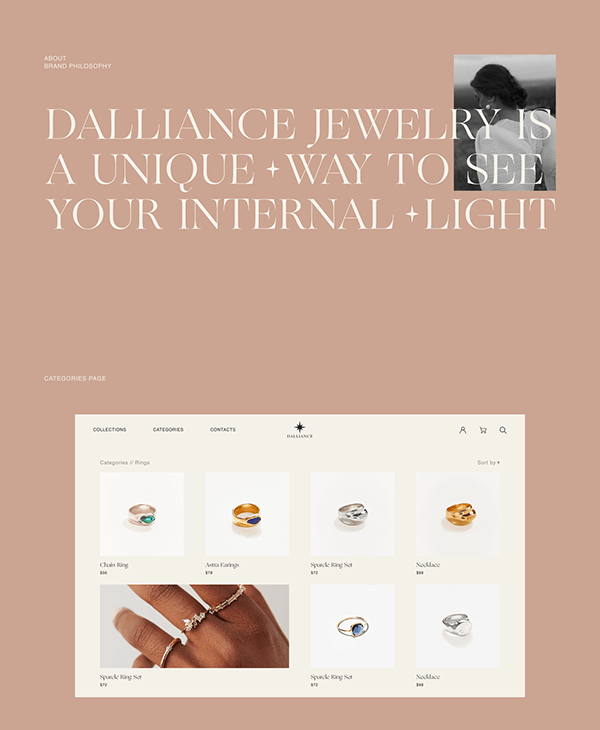 Dalliance Jewelry | Branding & E-commerce