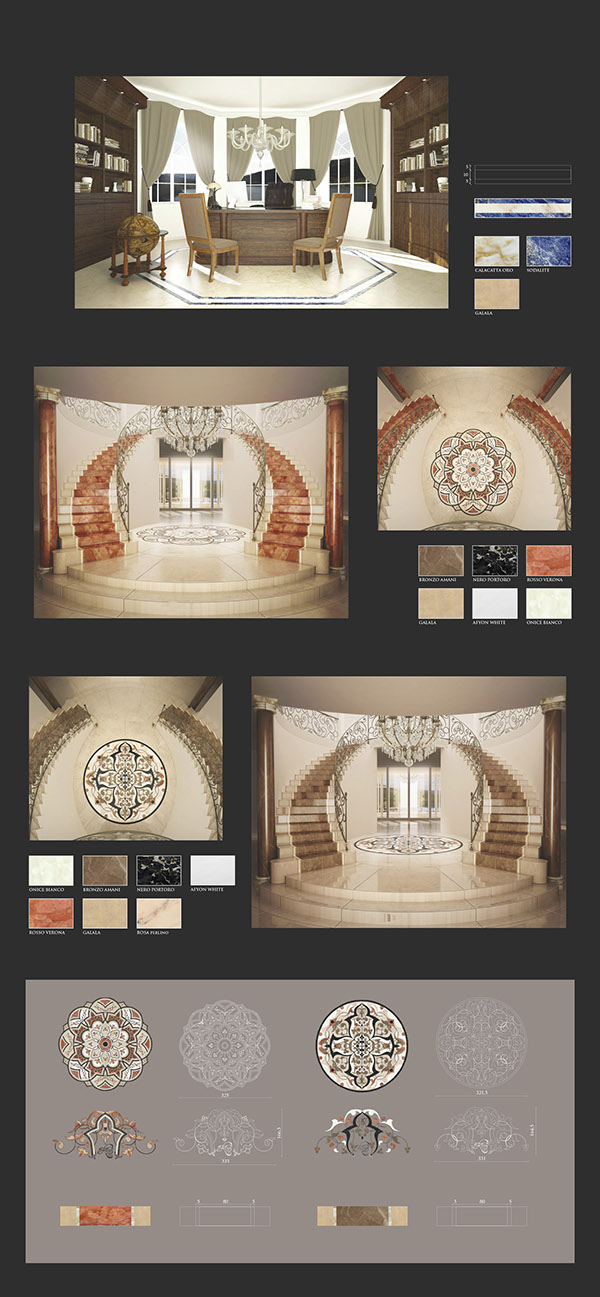 3D Render Marble marmo luxury Interior