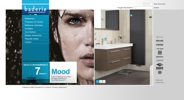 lukkien Website site Baderie jasper janssen interactive bathroom light designer Web Webdesign type