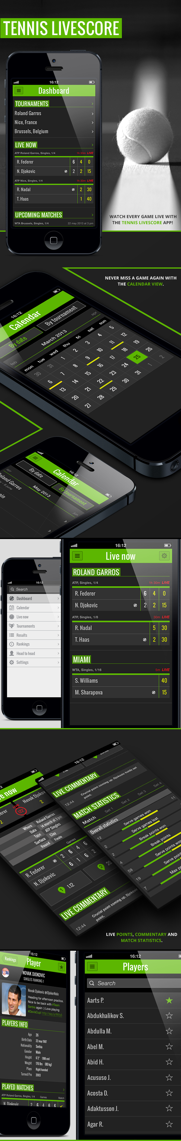 Tennis Livescore App on Behance