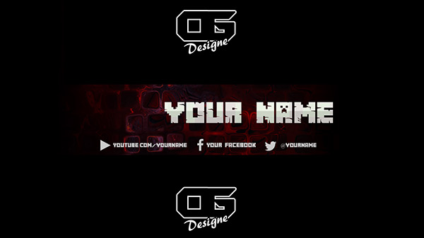 Minecraft Yt Banner Template On Behance