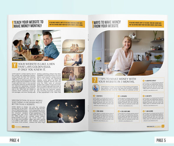 newsletter template business marketing   ideas magazine layouts best print design