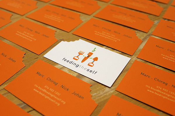 die-cut carrot business card Corporate Identity bright orange durban south africa print illustrated logo Unique creative design