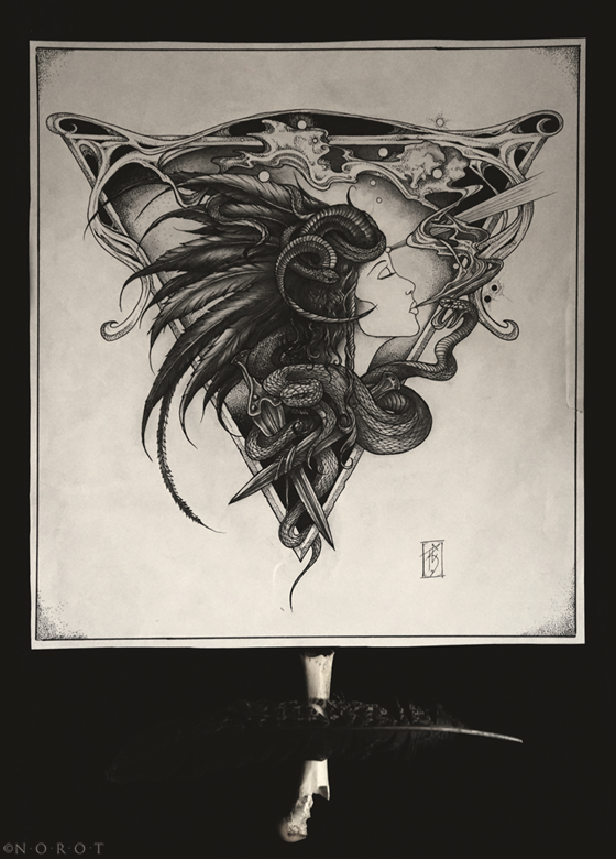 daeva   mythology Demoness occult occult art album cover Tenebrarum  