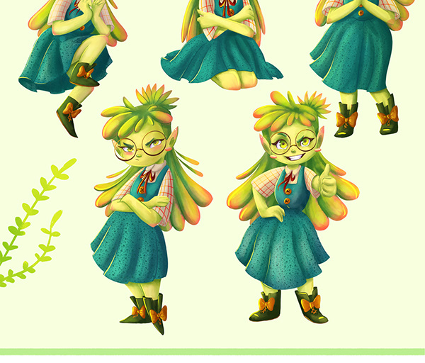 Character design for houseplant shop