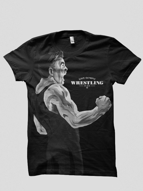 Wrestling olympic save black White help tshirts tshirt sports workout fitness Health sport