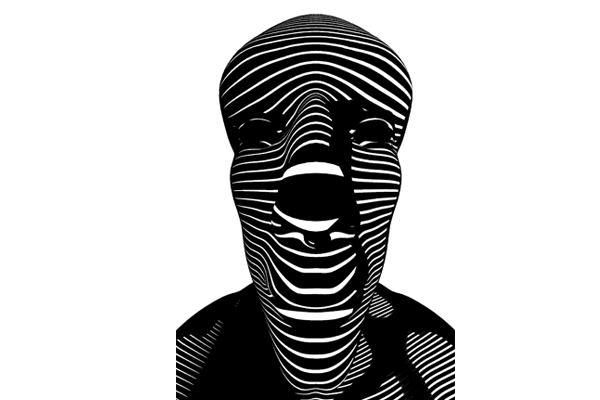circle closed digihuman woodcut series identity pattern design face portrait soul robot digital human