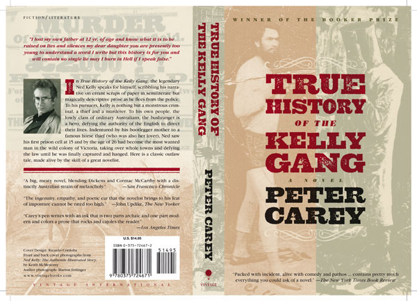 book cover book jacket Peter Carey ned kelly kelly gang Australia novel