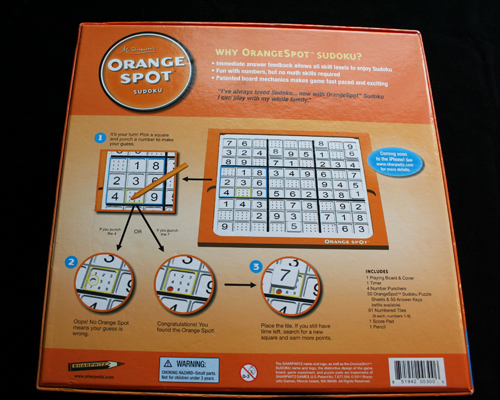 Orange Spot Sudoku board game sudoku