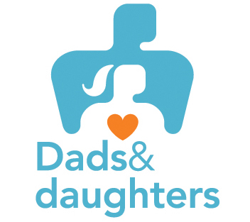 dads daughters father focused Platform language iconography mission understandable compelling identity strength support family world ANNUAL report blue orange news accomplishments organization advocate inform action invest brand difference communication material print