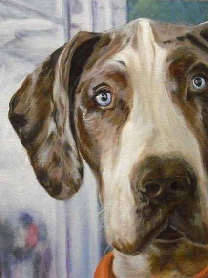 Pet portraits art dog