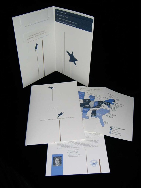 folder letterhead National Republican Senatorial committee map envelope stair-step inserts
