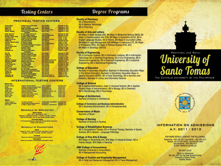 UST Admissions collaterals