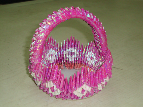 3D Origami basket Penstand craft paper craft hand-made